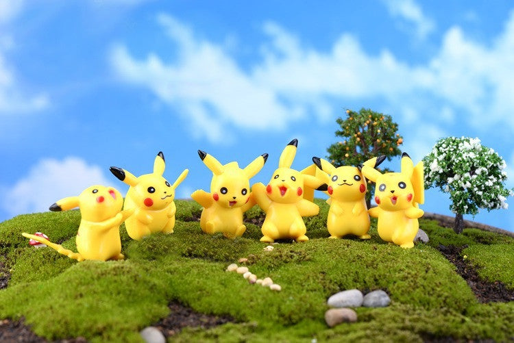 Miniature Pikachu Figurines (6 pcs)