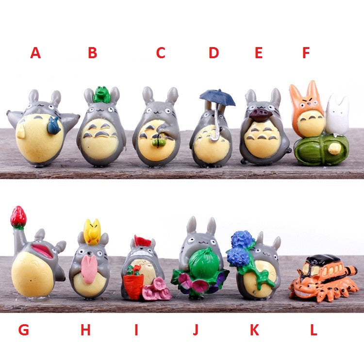 Miniature Totoro Character Set (12 pcs) – Micro Landscape Design