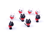 Miniature Cat Black and White (2 pcs)