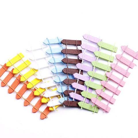 Fairy Garden Miniature Multi Color Fences (5 pcs)