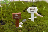 Miniature Fairy Garden Road Sign (2 pcs)