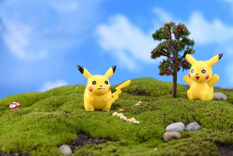 Miniature Pikachu Figurines (6 pcs) – Micro Landscape Design