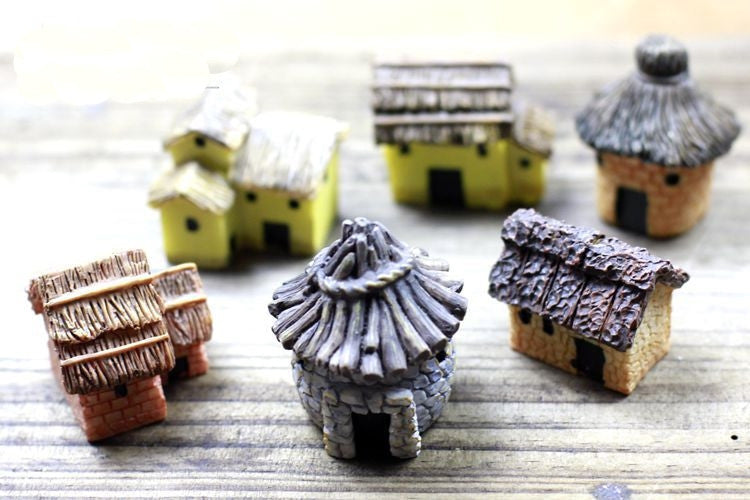 Squalise 4PCS Miniature Gardening Landscape Micro Village Stone Houses Thumbnail House Thatched Huts Diy Bonsai Terrarium Crafts Desk Ornaments Acces Aace3e50 4e1b 4c88 9773 07d15ead24be.e8d8a83cd637e1c018e419953cf73e82