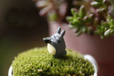Miniature Totoro Drinking Tea Figurines
